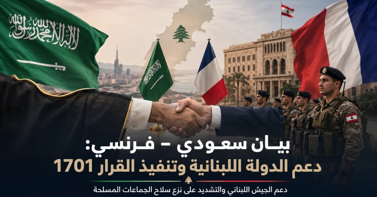 الرياض وباريس تؤكدان دعم الجيش اللبناني وتنفيذ القرار 1701