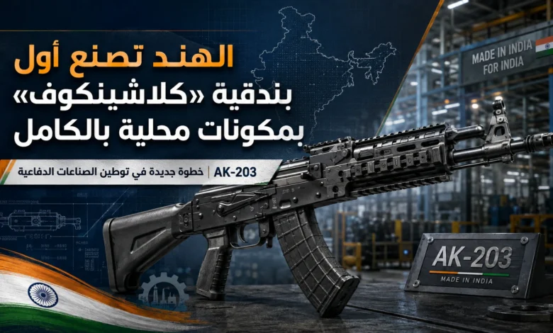 إنتاج أول بندقية AK-203 هندية الصنع بالكامل في أميثي