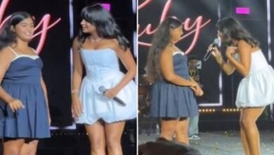 روبي تفاجئ جمهورها وتصعد بابنتها «طيبة» إلى المسرح لأول مرة
