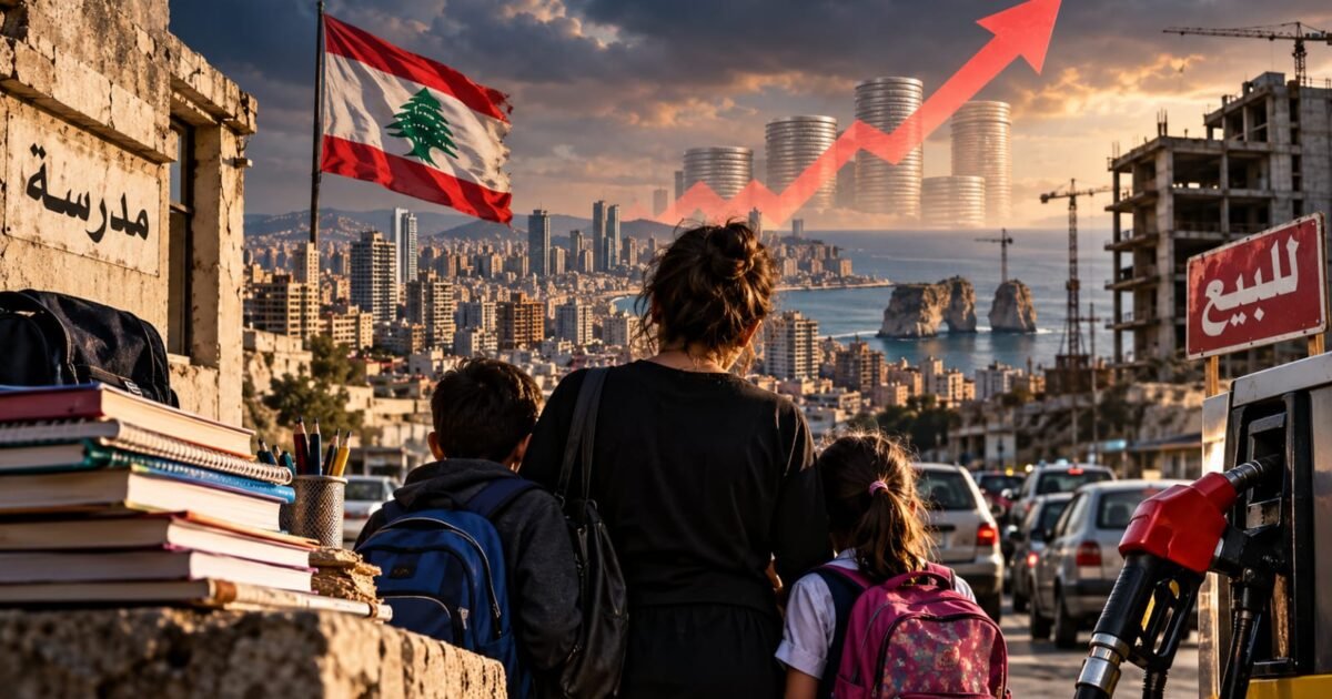 لبنان تحت ضغط المعيشة: الأسعار تقفز بأكثر من 400% منذ مطلع 2023 والتعليم والنقل والعقار في قلب الأزمة