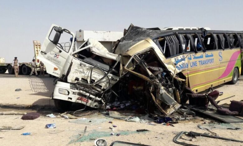 وزارة الصحة تعلن مقتل 21 شخصاً في حادث حافلة دهب–نويبع